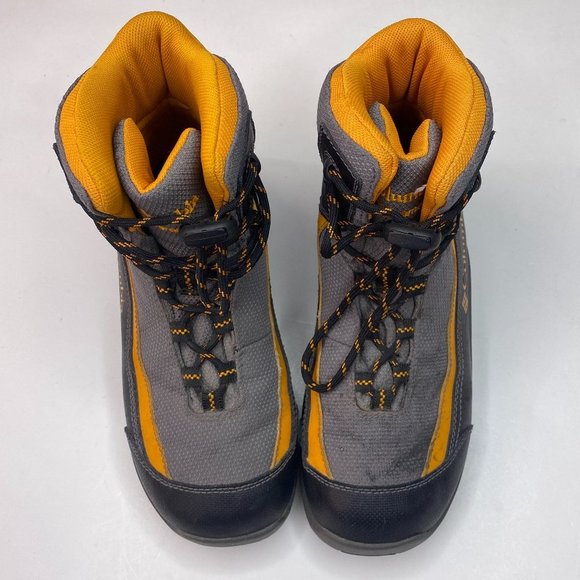 Columbia Youth Winter Trek Omni Grip size youth 4 in grey and orange winter boot - Picture 4 of 8
